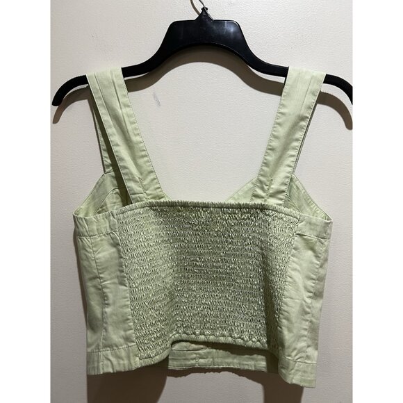 NWT ~ Abercrombie & Fitch Cropped Sleeveless Top ~ Medium ~ Green - Picture 4 of 6